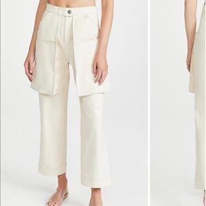 Cult Gaia Cotton Twill Pants in Quartz. SZ XS. Worn 1x.
